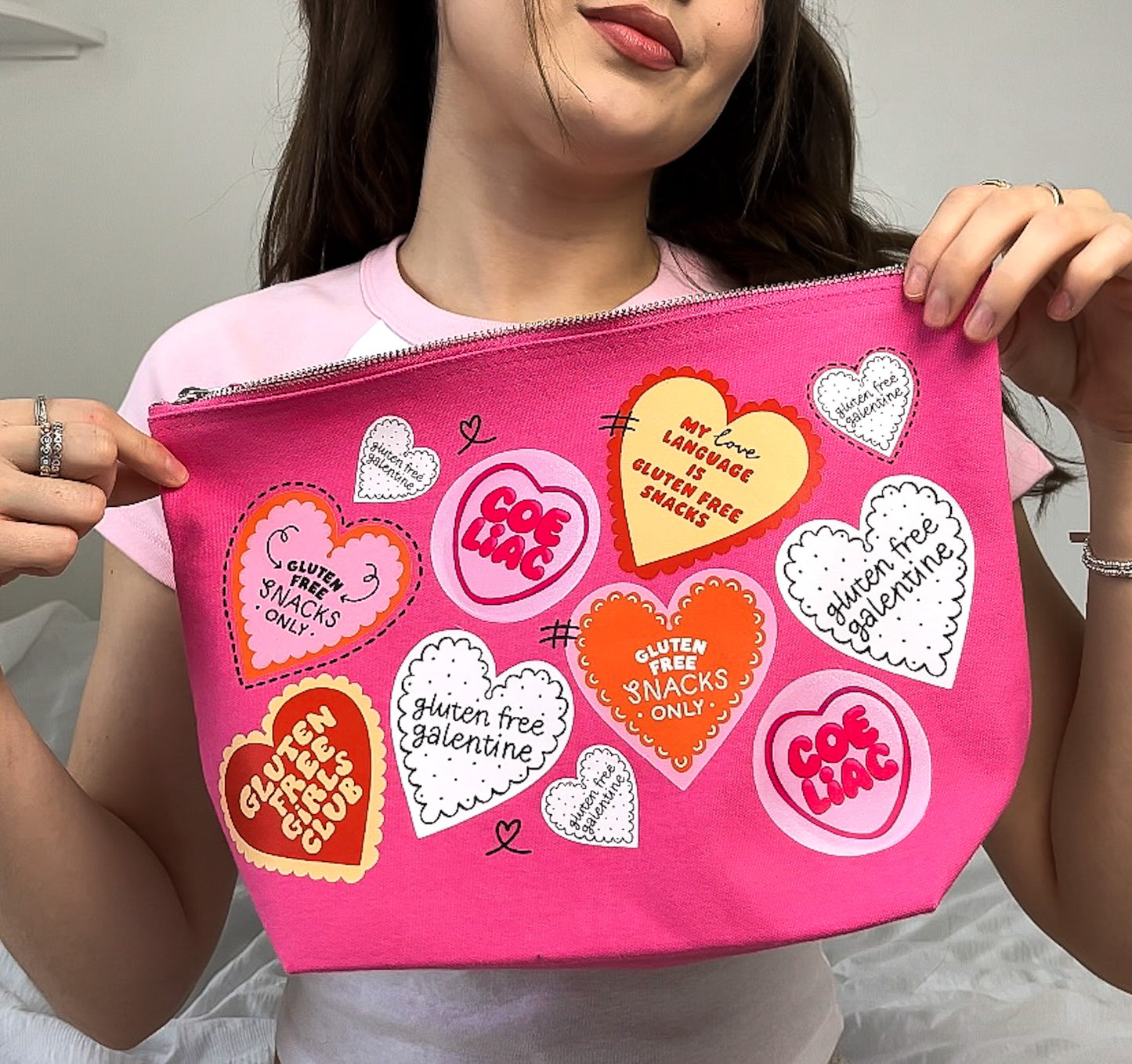 Pink zip pouch
