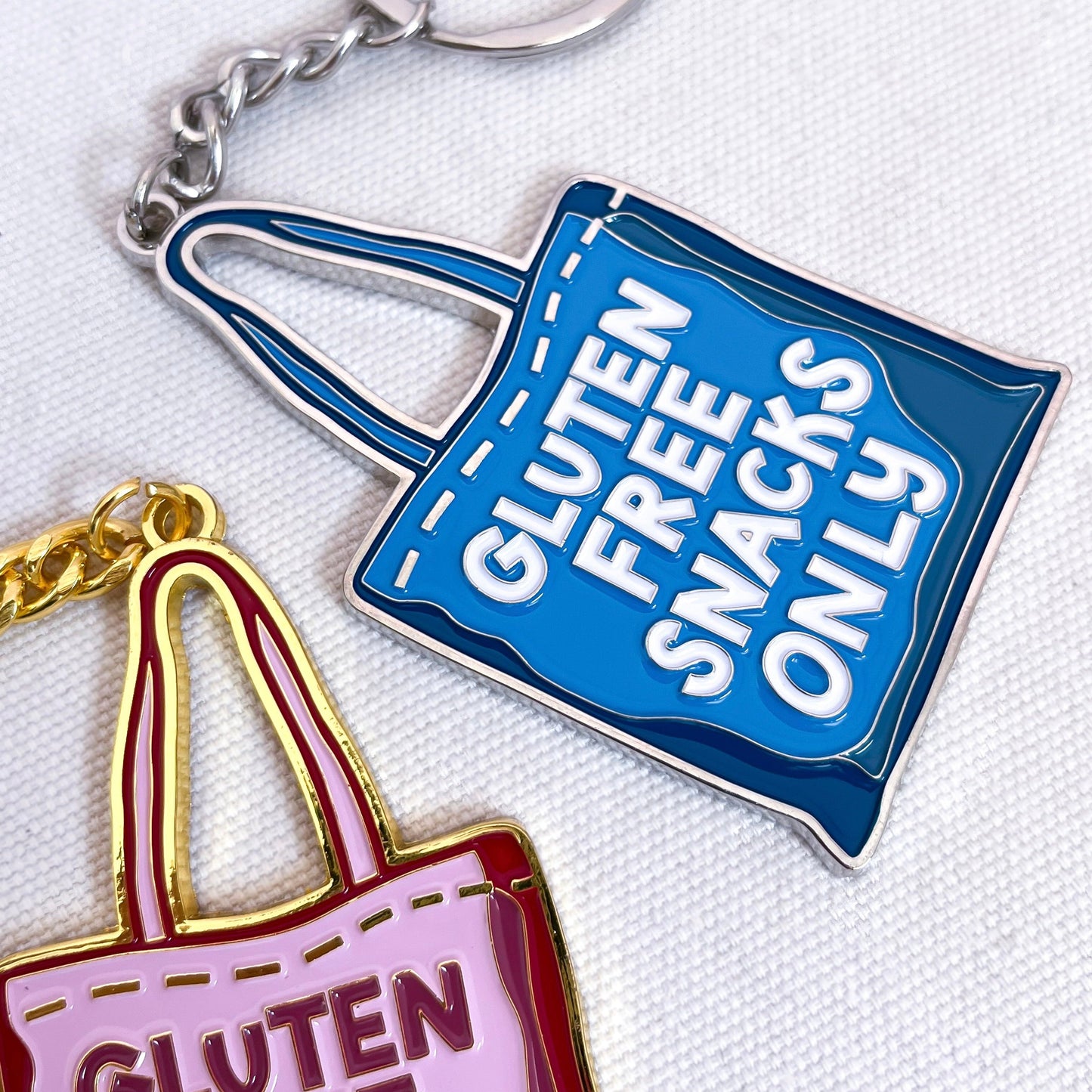 Gluten Free Snacks Metal Keychain
