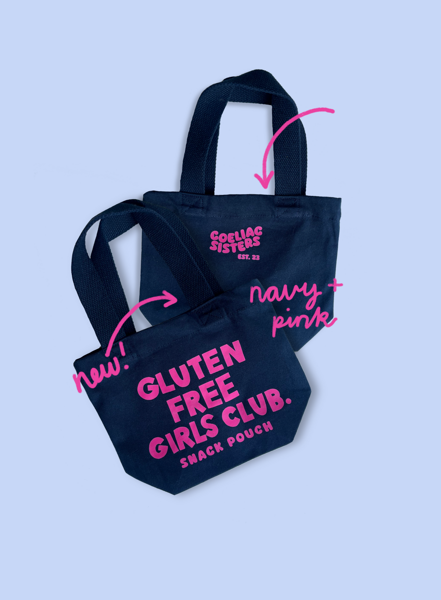 Navy Gluten Free Girls Club Snack Pouch