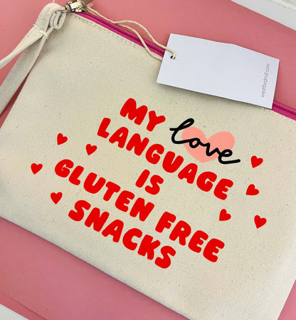 Love language Gluten Free pouch bag