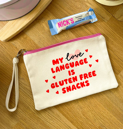 Love language Gluten Free pouch bag