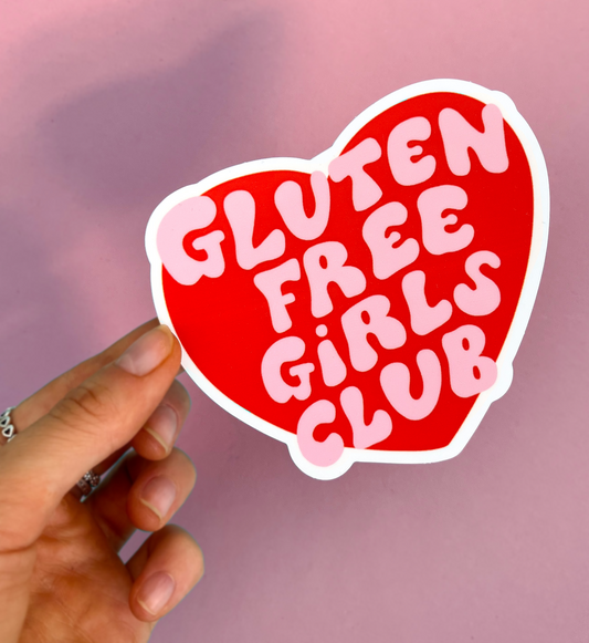 Gluten free girls club red sticker