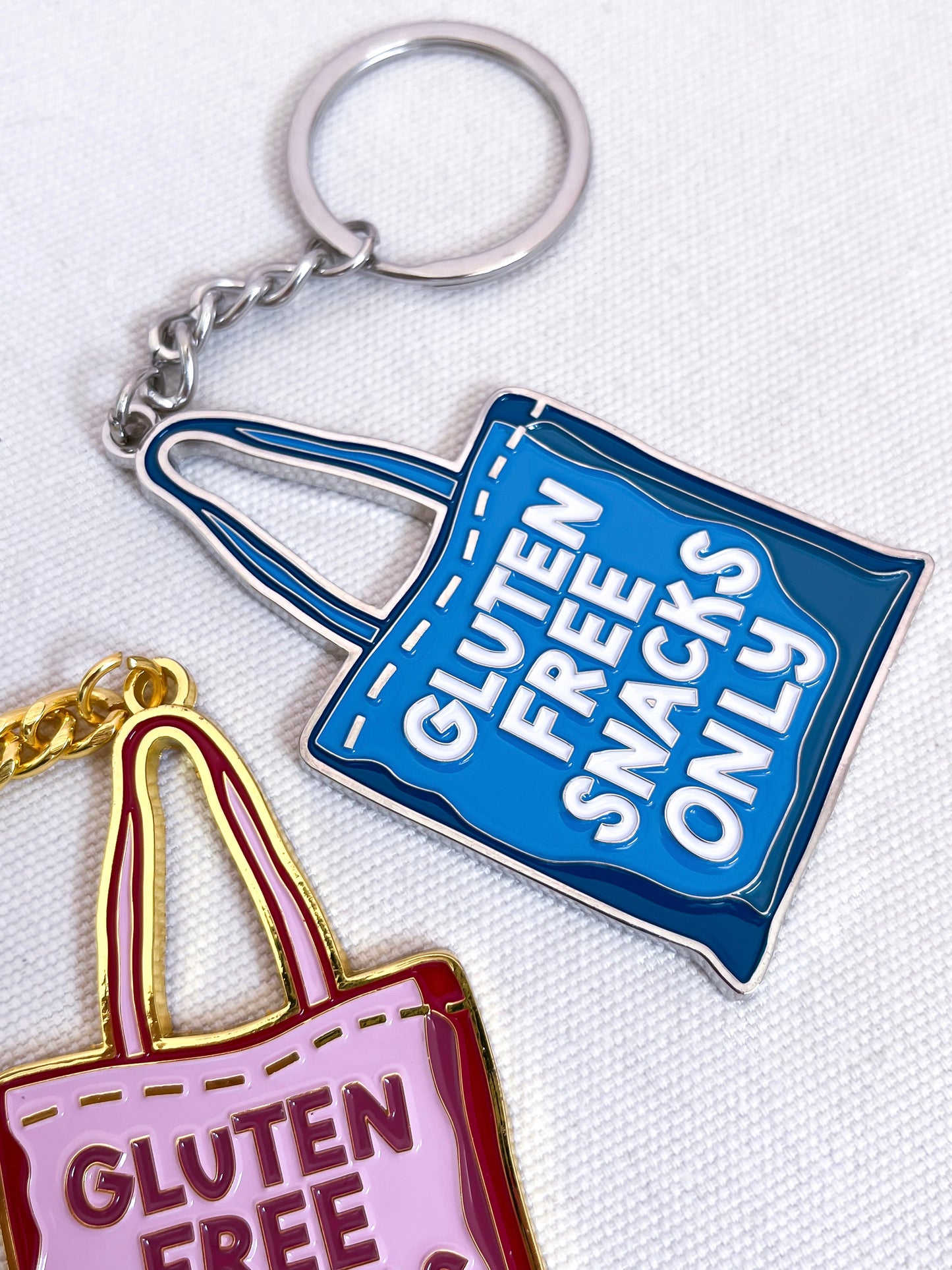 Gluten Free Snacks Metal Keychain