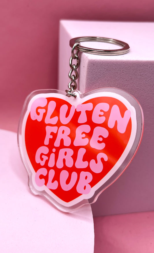 Gluten Free Girls Club red Keyring