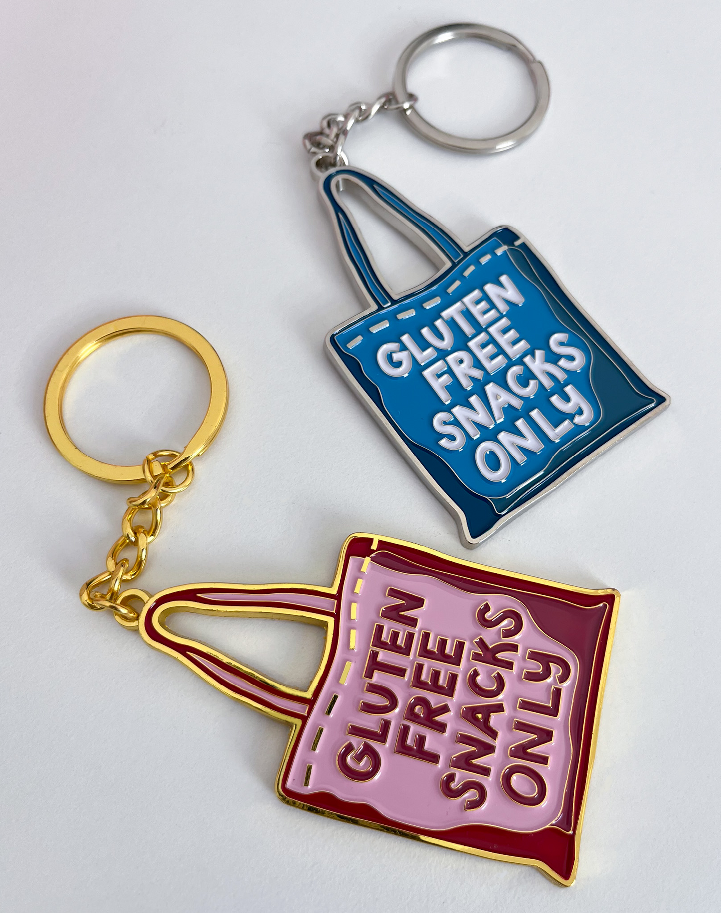 Gluten Free Snacks Metal Keychain