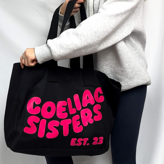 Coeliac Sisters Large Canvas Tote Bag